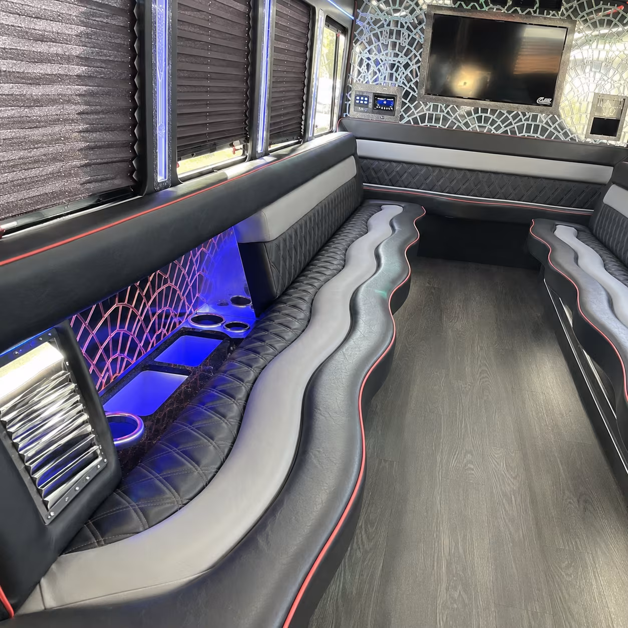 25 Passenger Party Bus Interior