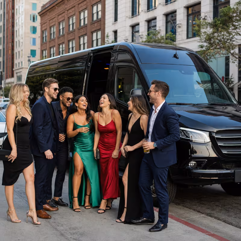 Los Angeles Bachelor & Bachelorette Transportation fleet vehicle