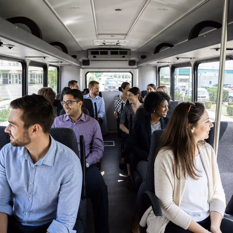 Black Mercedes Sprinter van staged for an Los Angeles Corporate Transportation group