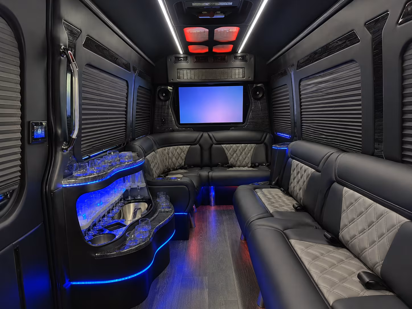 Los Angeles Airport Shuttle & Transportation party bus exterior