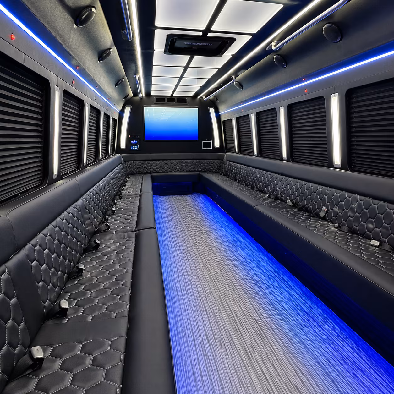 Los Angeles Private Event Transportation party bus exterior