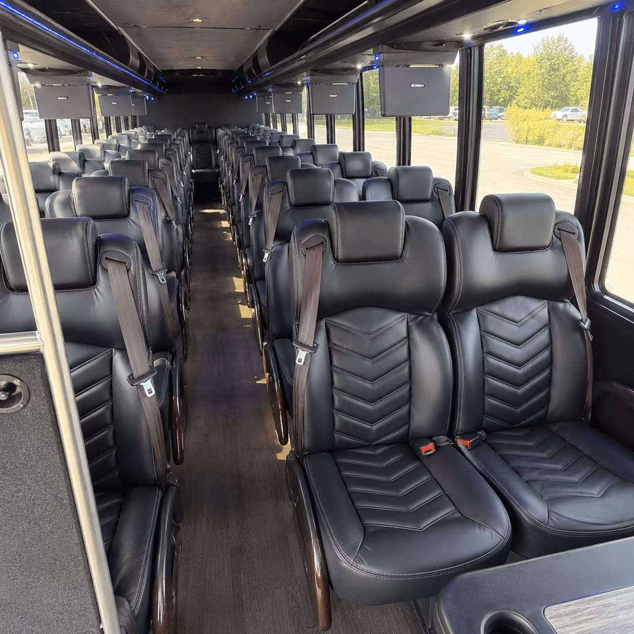 Los Angeles School Event Transportation party bus exterior