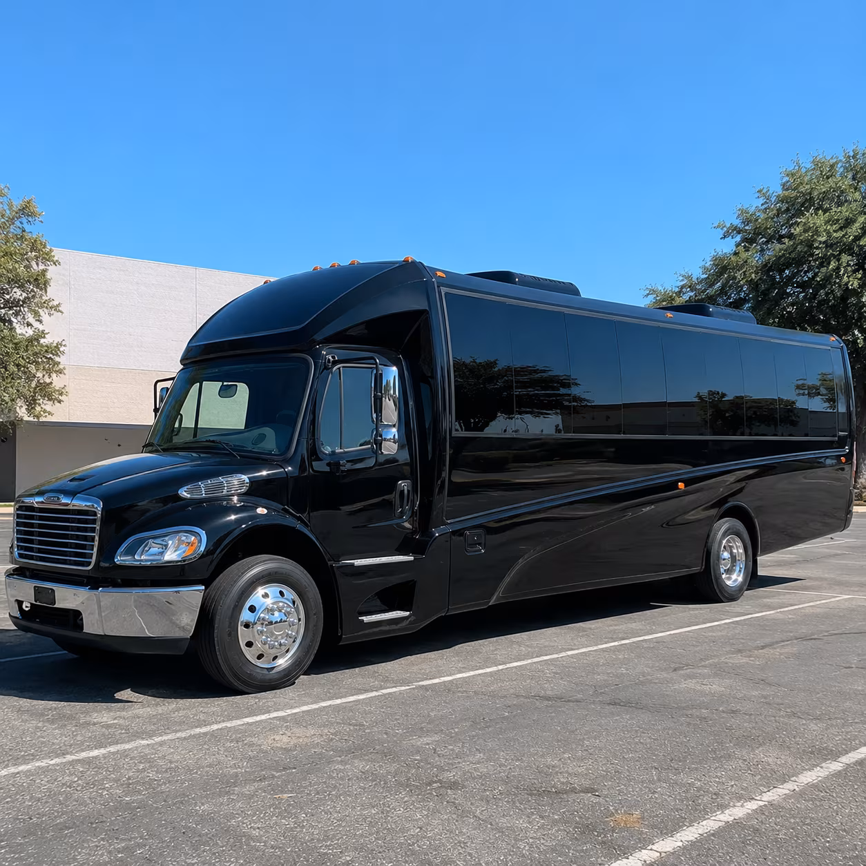 Los Angeles School Event Transportation party bus exterior