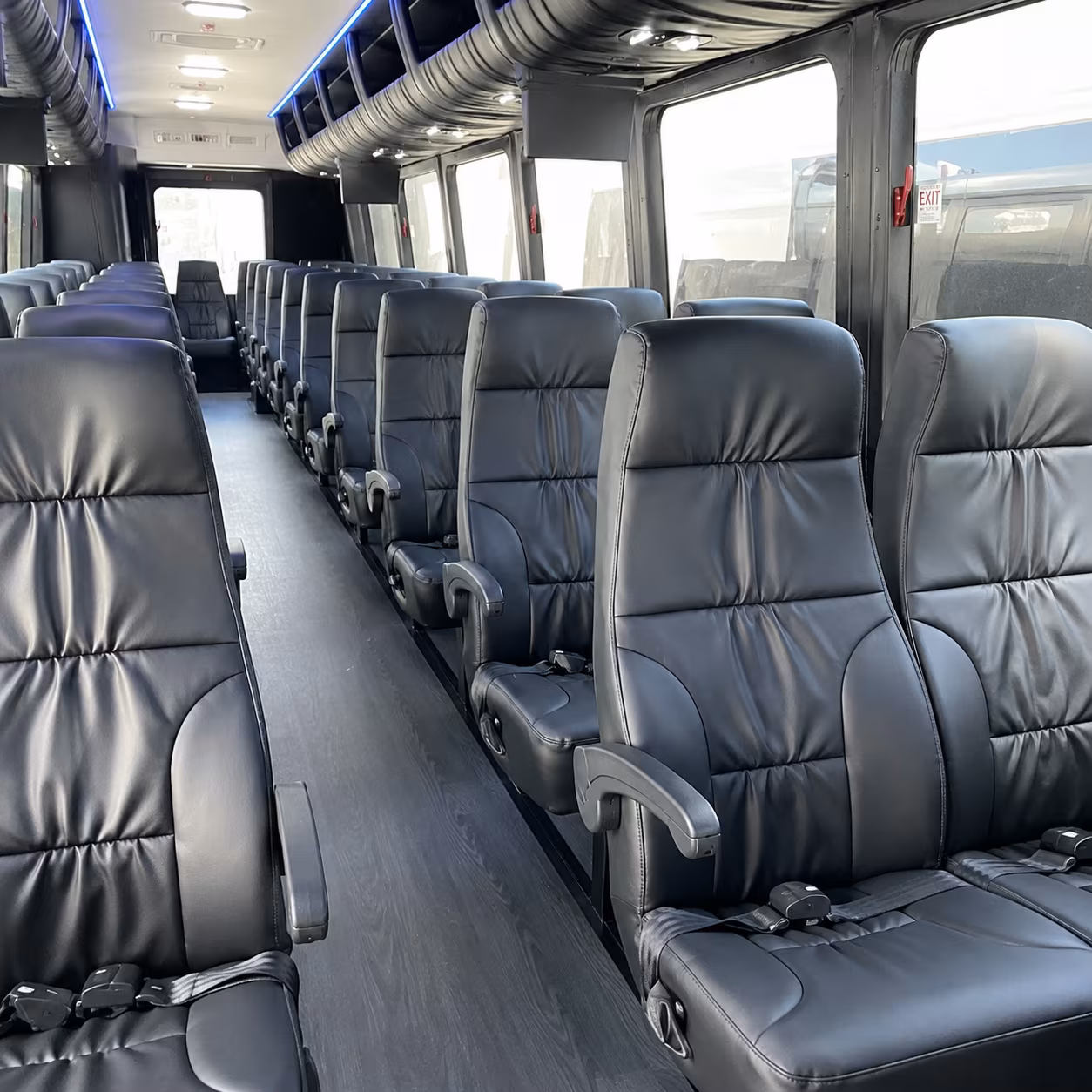 Los Angeles School Event Transportation party bus interior