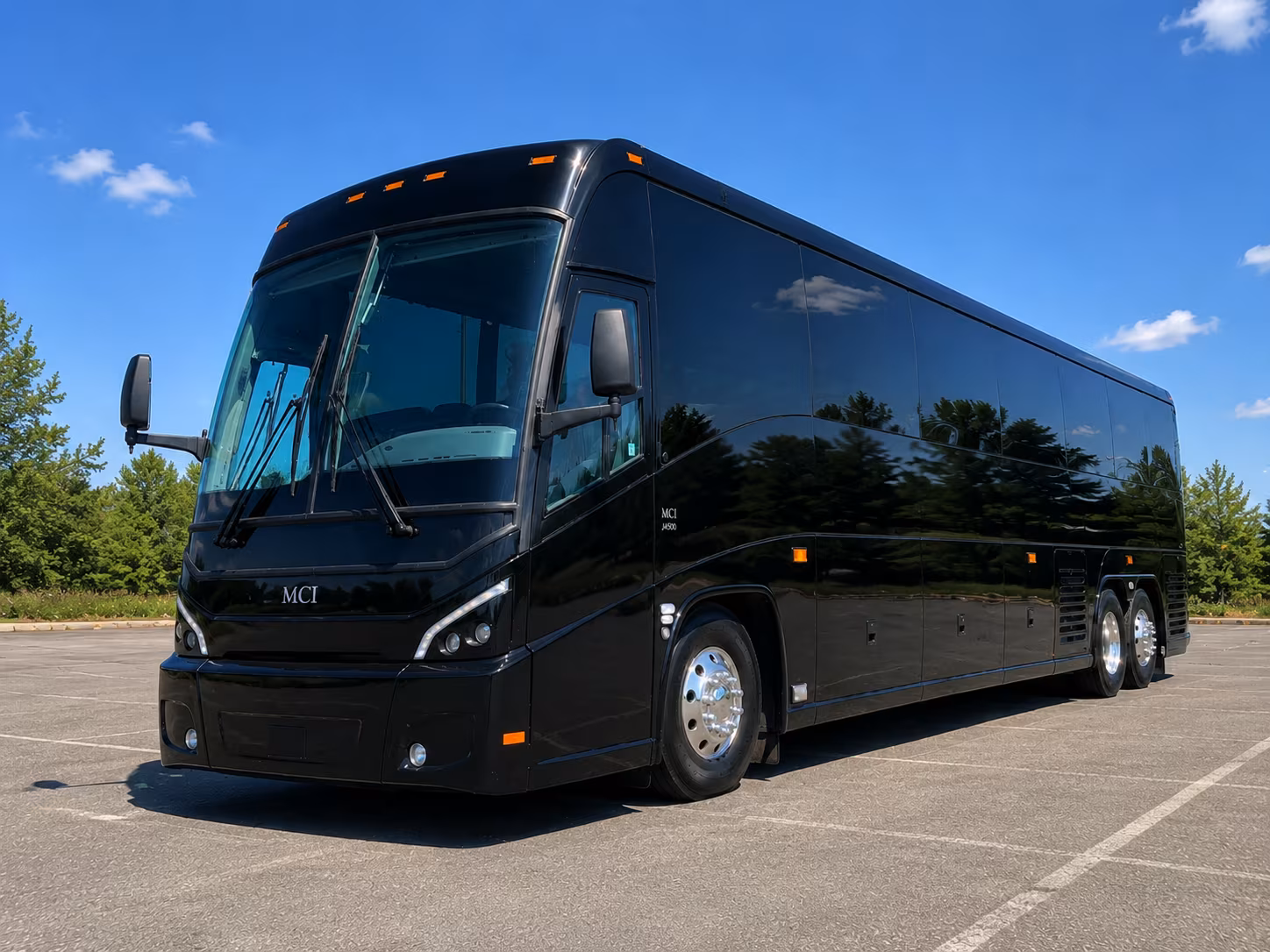 Los Angeles School Event Transportation party bus exterior