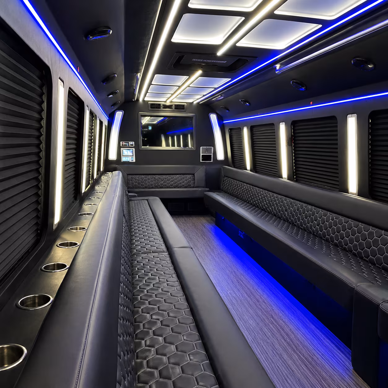 Los Angeles Wedding Transportation party bus exterior