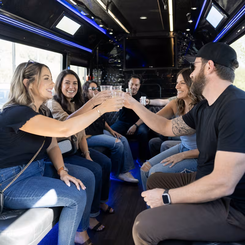 Black Mercedes Sprinter van staged for an Los Angeles Winery & Brewery Tour Transportation group