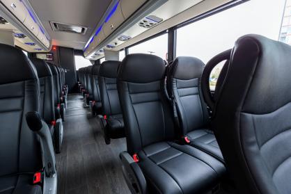 Pleasanton 45 Passenger Mini Coach Interior