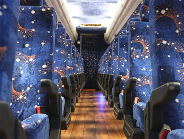 Mountain View 50 passenger Charter Bus Interior
