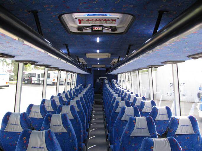 Milpitas 56 Passenger Charter Bus Interior