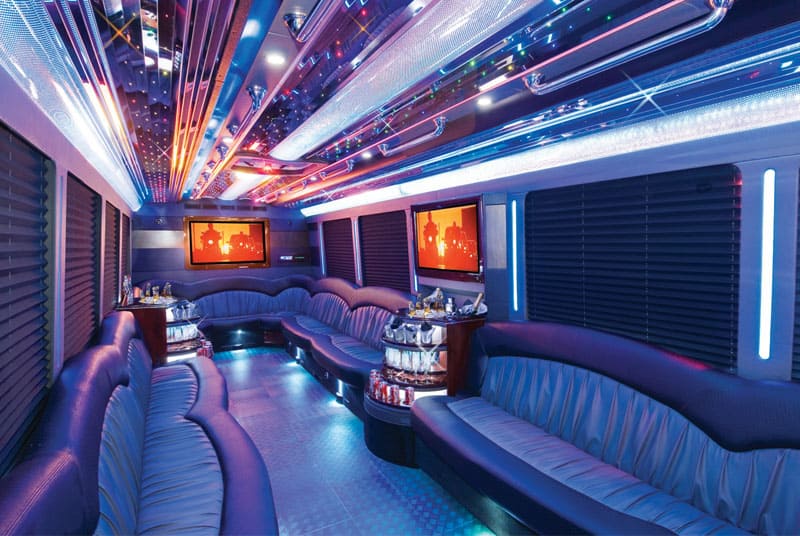 Pleasanton 20 Passenger Party Bus Interior