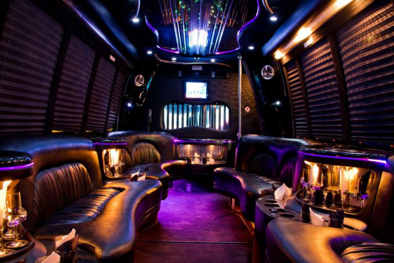 Folsom 22 Passenger Party Bus Interior