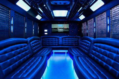 Folsom 36 Passenger Party Bus Interior