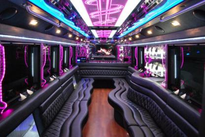 Manteca 50 Passenger Party Bus Interior